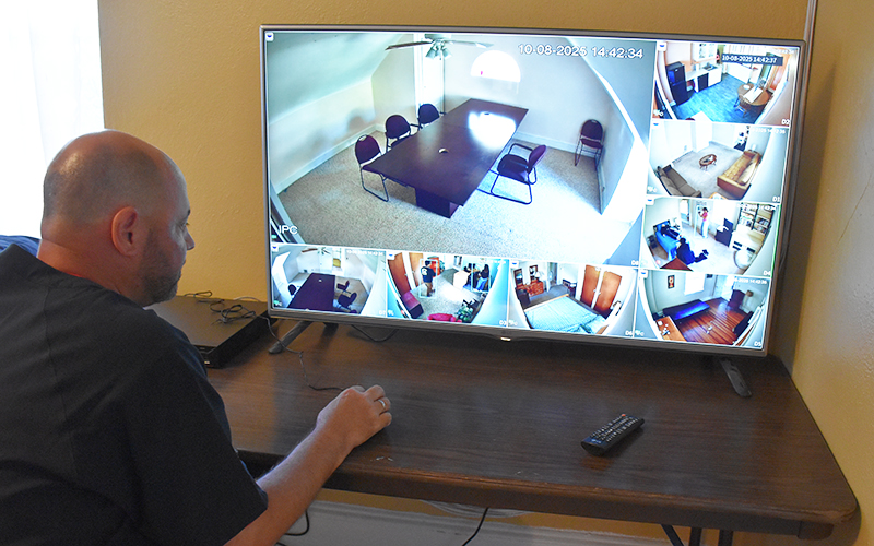 Monitors in the Crime Scene House